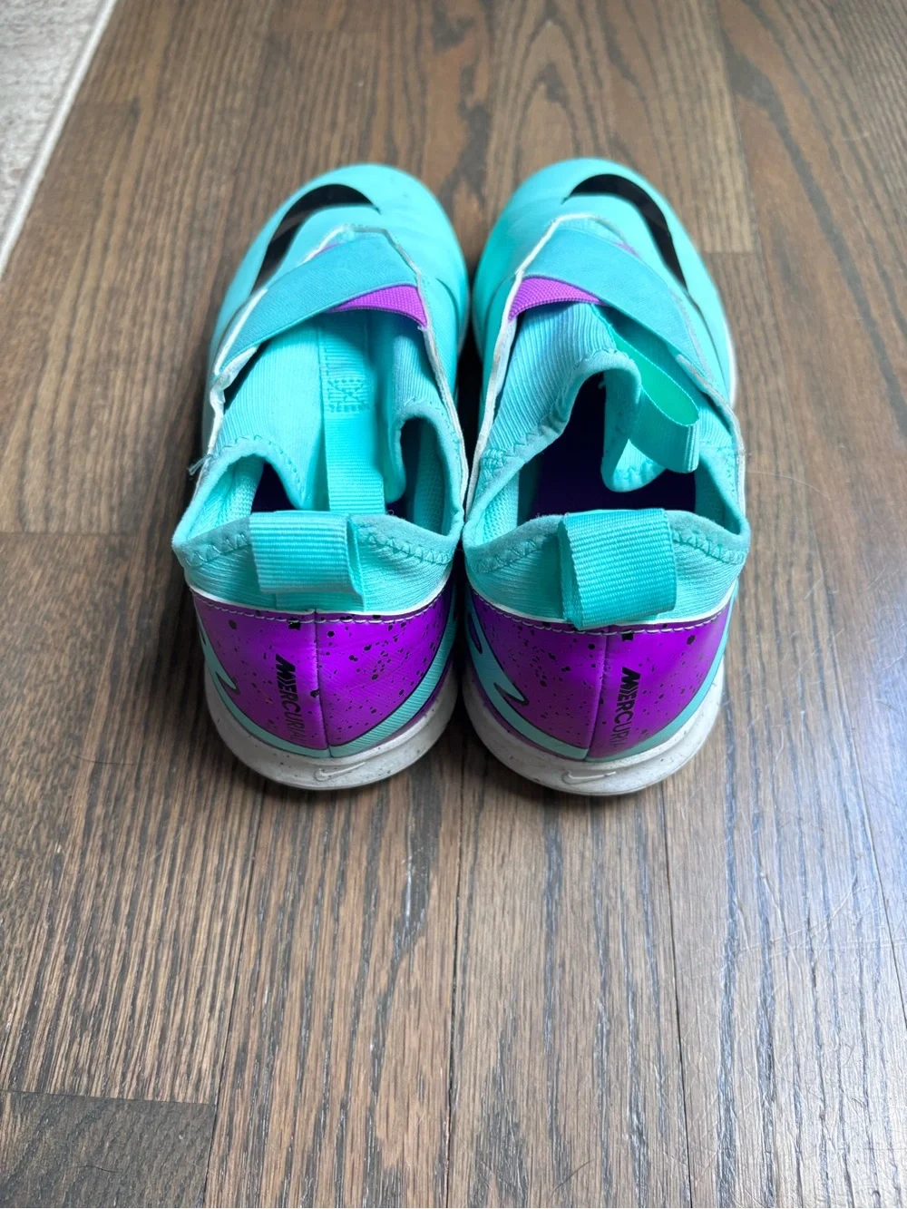 Nike mercurial air zoom indoor soccer shoes Turquoise and Purple